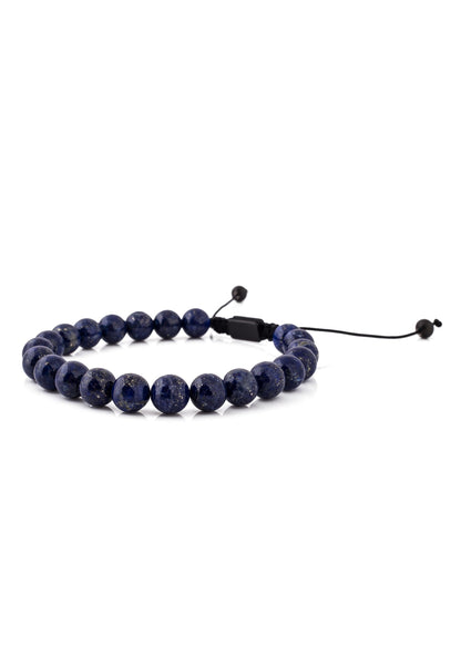 Venatio Beaded Bracelet Black-Lapis Blue