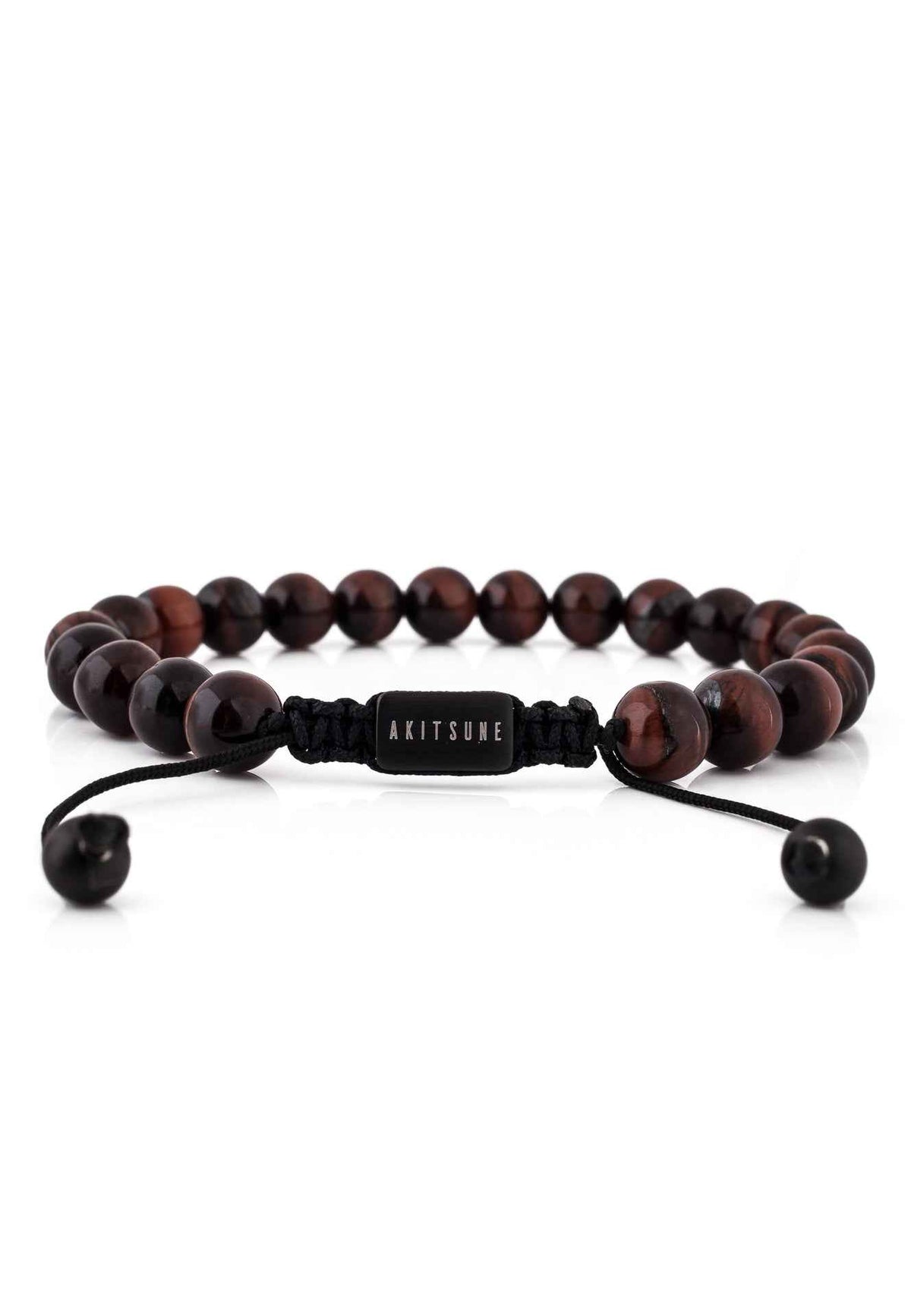 Venatio Beaded Bracelet Black-Tiger Eye Red