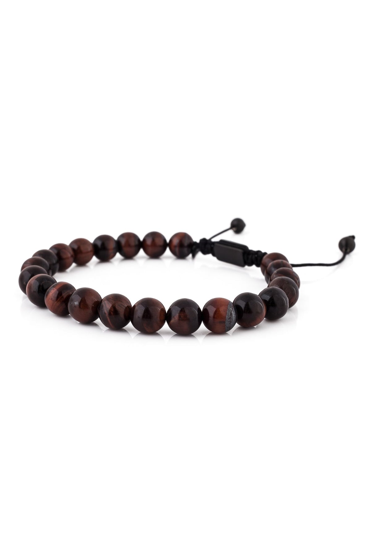 Venatio Beaded Bracelet Black-Tiger Eye Red