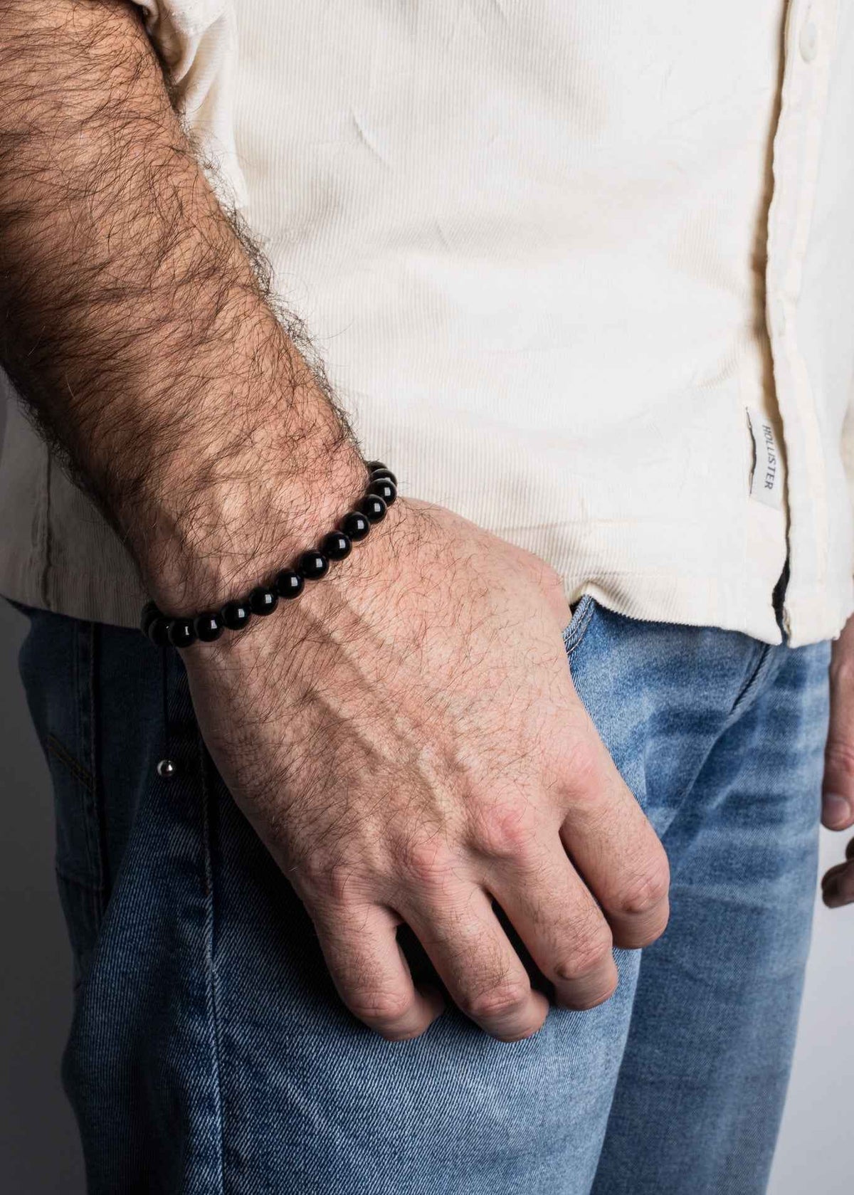 Venatio Beaded Bracelet Silver-Marble Silver