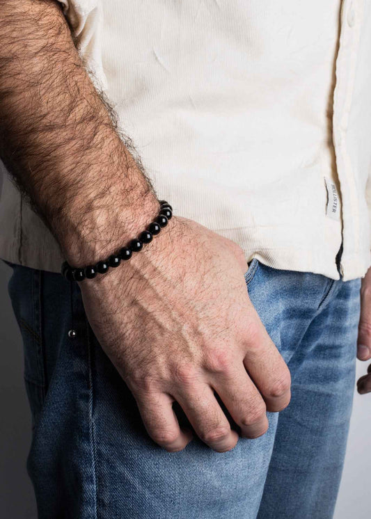 Venatio Beaded Bracelet Silver-Marble Silver