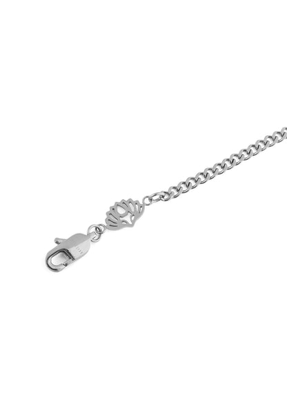 Via Cuban Chain Link Bracelet Silver 3 mm
