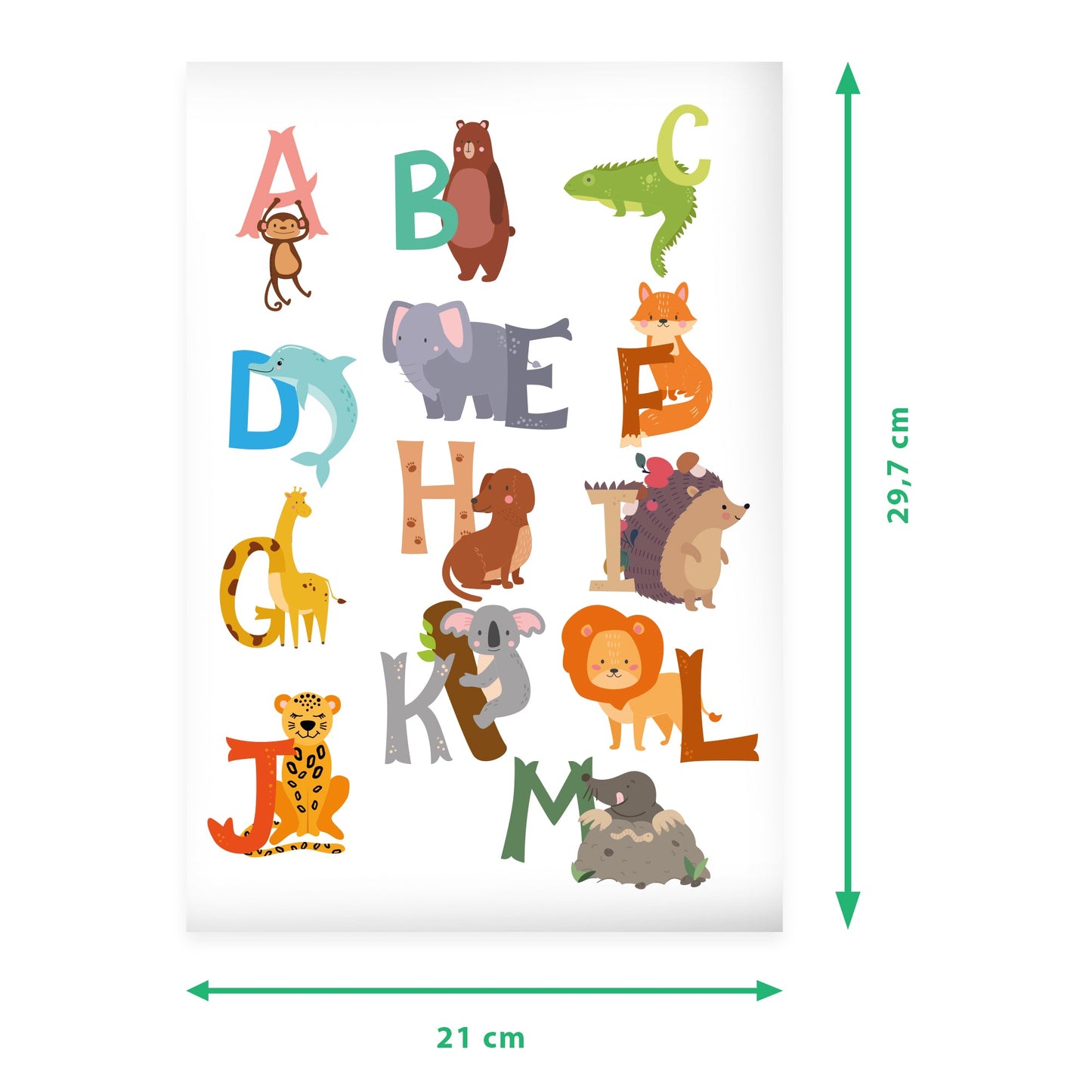 Wandtattoo Kinderzimmer Tier Alphabet Design