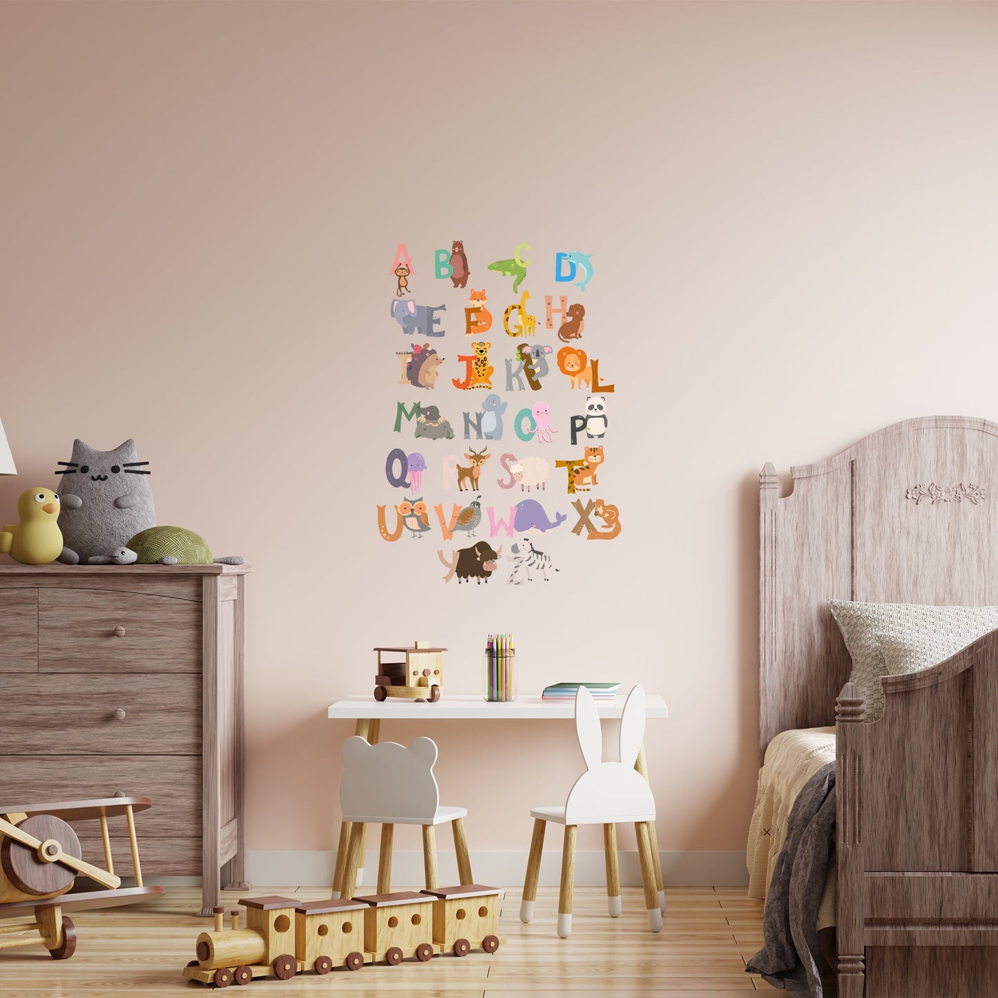 Wandtattoo Kinderzimmer Tier Alphabet Design