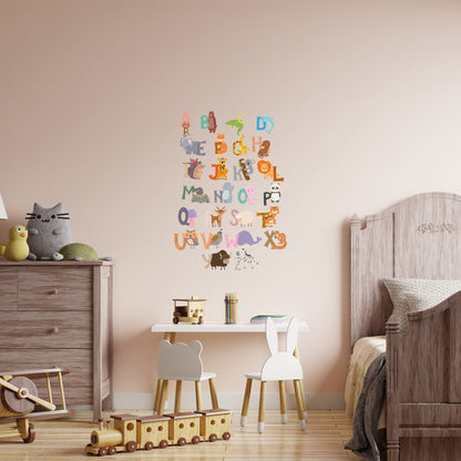 Wandtattoo Kinderzimmer Tier Alphabet Design