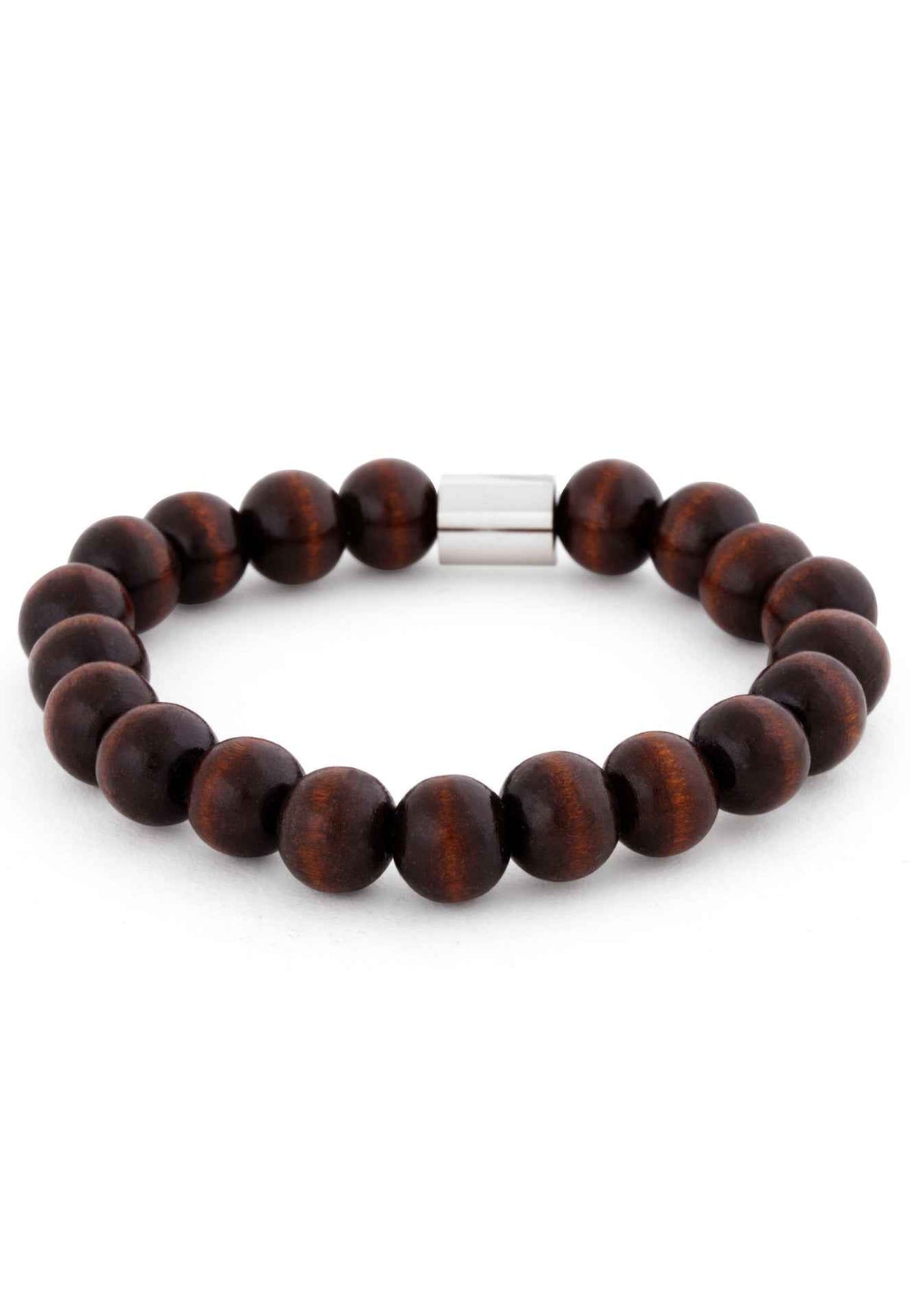 Artem Wood Bracelet - Brown - Silver