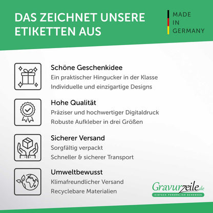 Schuletiketten mit Namen - Color Splash Design - 100 Aufkleber in verschiedenen Größen