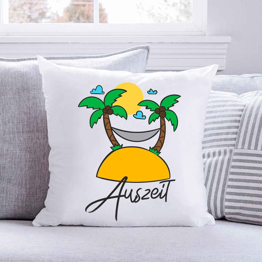 Bedrucktes Kissen mit Motiv Auszeit