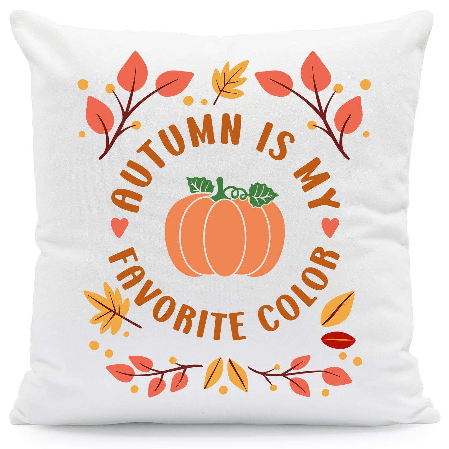 Bedrucktes Kissen mit Spruch Autumn is my favorite color
