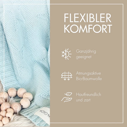 Strick Babydecke Sternenmuster Frischer Morgentau