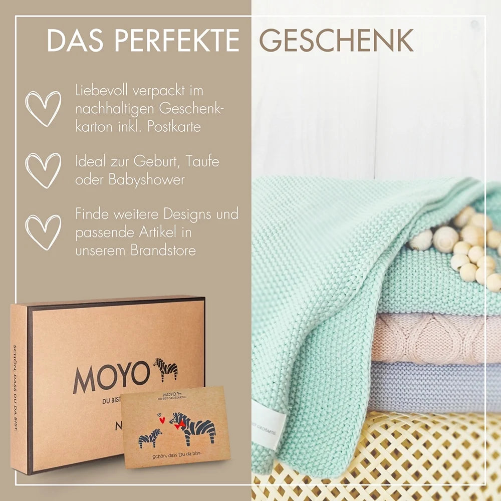 Strick Babydecke Sternenmuster Frischer Morgentau