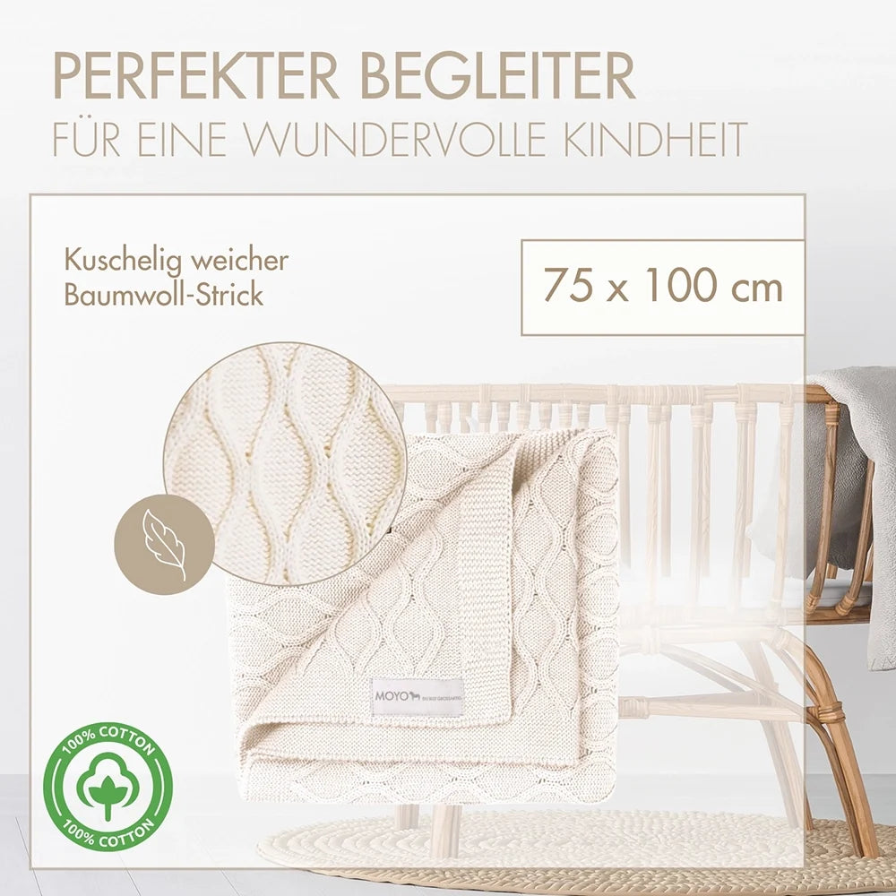 Babydecke Wellen-Struktur "Anmutiger Wellenreiter"