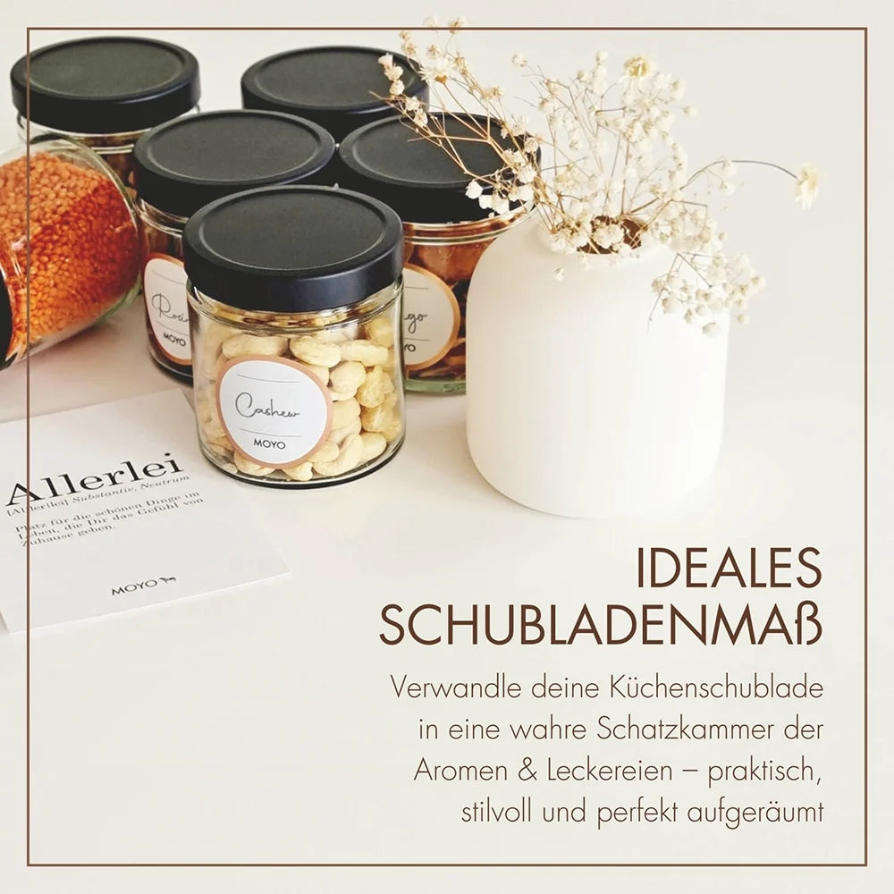 Vorratsgläser 6er Set – Luftdichte Glasbehälter