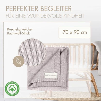 Strick Babydecke Sternenmuster Sanfter Sommerregen