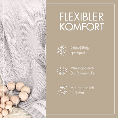 Strick Babydecke Sternenmuster Sanfter Sommerregen