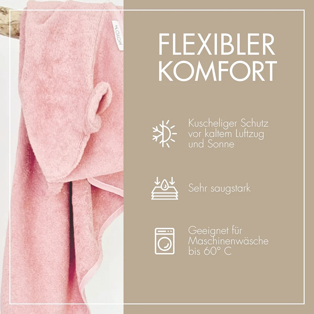 Baby Kapuzenhandtuch Rosé