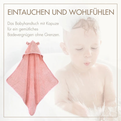 Baby Kapuzenhandtuch Rosé
