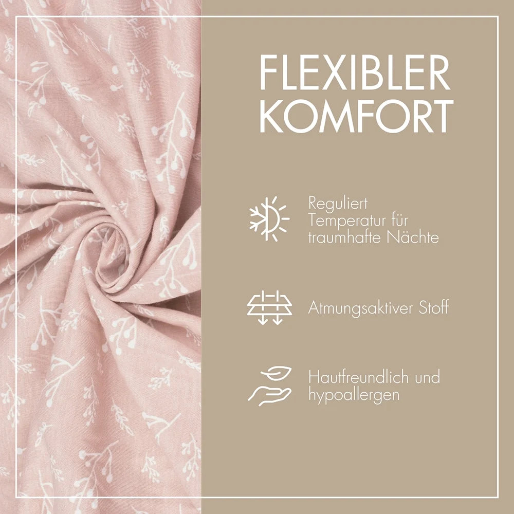 Kinder-Spannbettlaken 140x70 cm – „Rose Blüte“