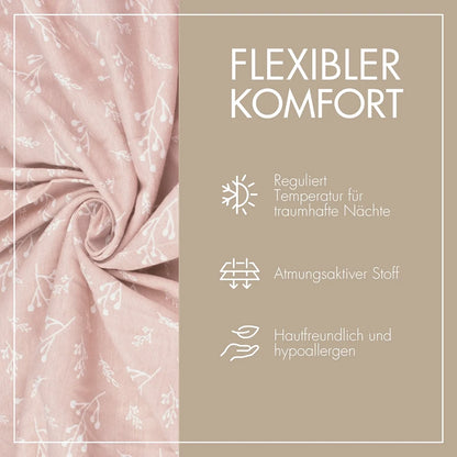 2er Set Baby Spannbettlaken Oval – „Rose Blüte“