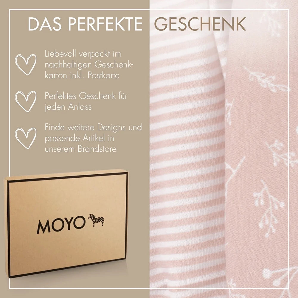 2er Set Baby Spannbettlaken Oval – „Rose Blüte“