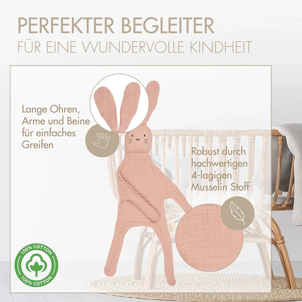 Musselin Geschenk-Set zartes Rosenholz