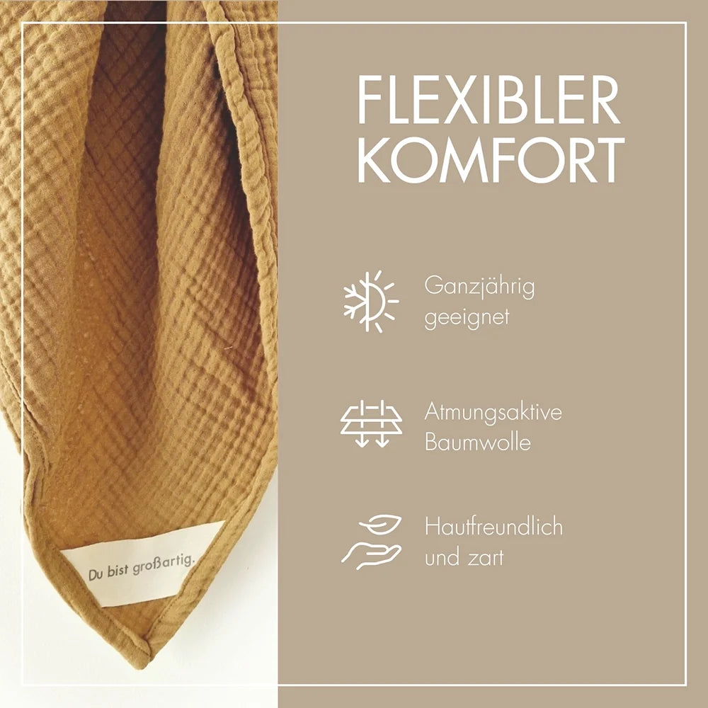 Musselin Decke 100 cm x 75 cm Kraft der Natur