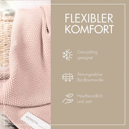 Babydecke Reiskorn-Struktur "geruhsamer Rosentau"