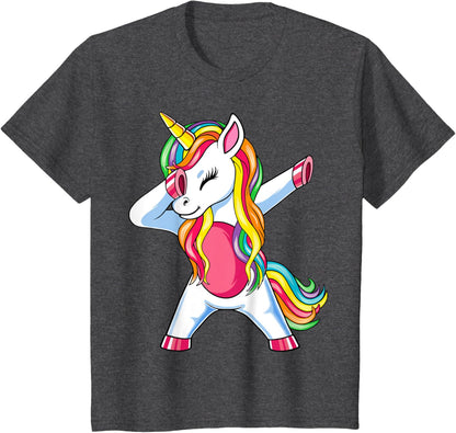 Dab Einhorn Dabbing Unicorn Regenbogen Jungen Mädchen Kinder T-Shirt