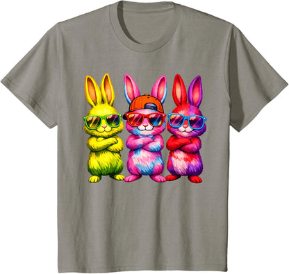 Lustige Osterhase Coole Hasen Kinder für Ostern Jungen Mädchen T-Shirt