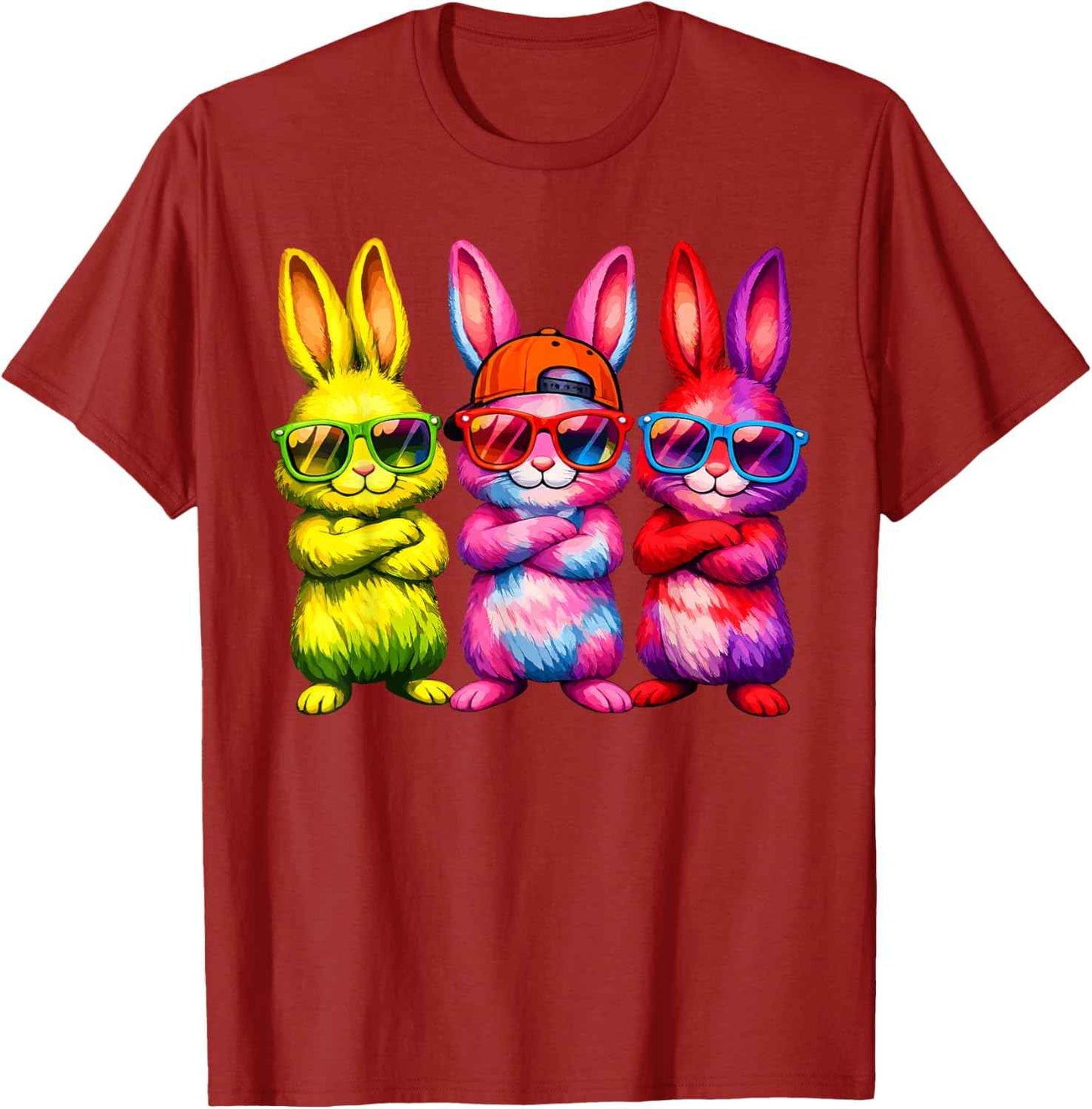 Lustige Osterhase Coole Hasen Kinder für Ostern Jungen Mädchen T-Shirt