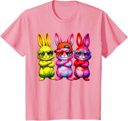 Lustige Osterhase Coole Hasen Kinder für Ostern Jungen Mädchen T-Shirt