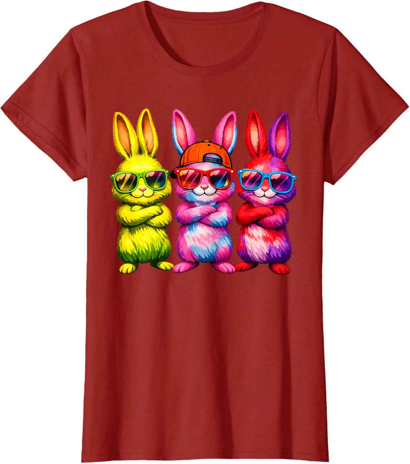 Lustige Osterhase Coole Hasen Kinder für Ostern Jungen Mädchen T-Shirt