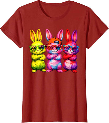 Lustige Osterhase Coole Hasen Kinder für Ostern Jungen Mädchen T-Shirt