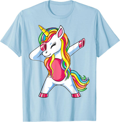 Dab Einhorn Dabbing Unicorn Regenbogen Jungen Mädchen Kinder T-Shirt