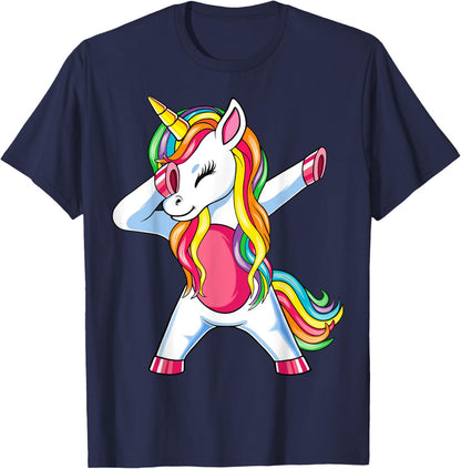 Dab Einhorn Dabbing Unicorn Regenbogen Jungen Mädchen Kinder T-Shirt