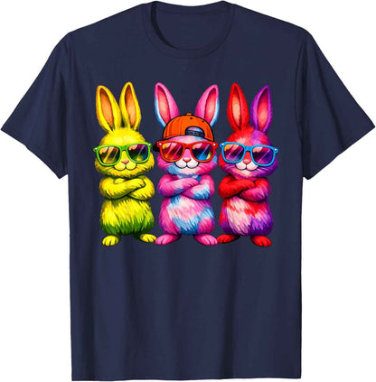 Lustige Osterhase Coole Hasen Kinder für Ostern Jungen Mädchen T-Shirt