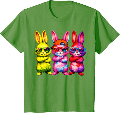Lustige Osterhase Coole Hasen Kinder für Ostern Jungen Mädchen T-Shirt