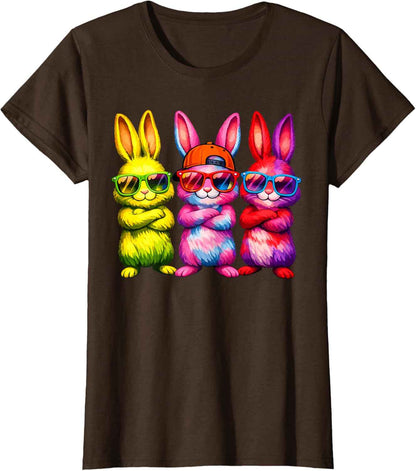 Lustige Osterhase Coole Hasen Kinder für Ostern Jungen Mädchen T-Shirt