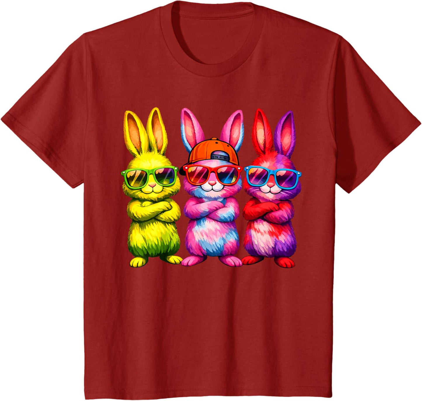Lustige Osterhase Coole Hasen Kinder für Ostern Jungen Mädchen T-Shirt