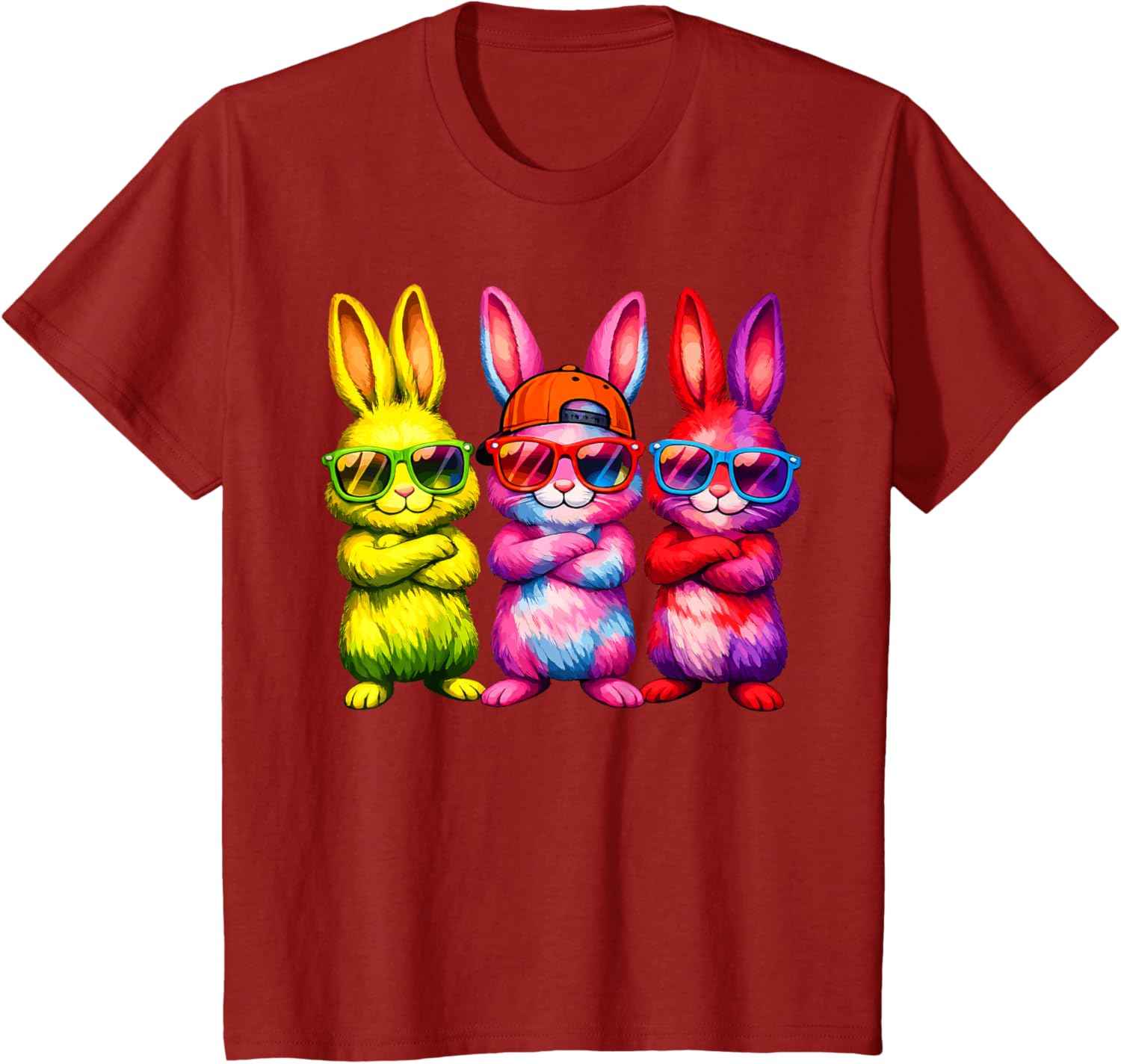 Lustige Osterhase Coole Hasen Kinder für Ostern Jungen Mädchen T-Shirt