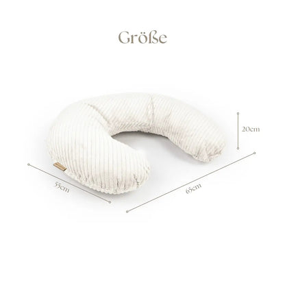 U-shaped corduroy nursing pillow with removable cover - ergonomic moon-shaped nursing pillow