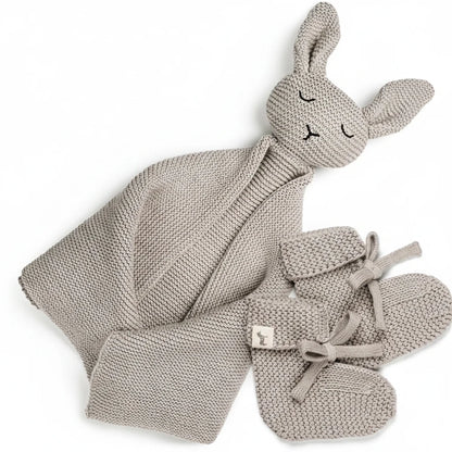 Baby Geschenkset "Hej Baby" Grau