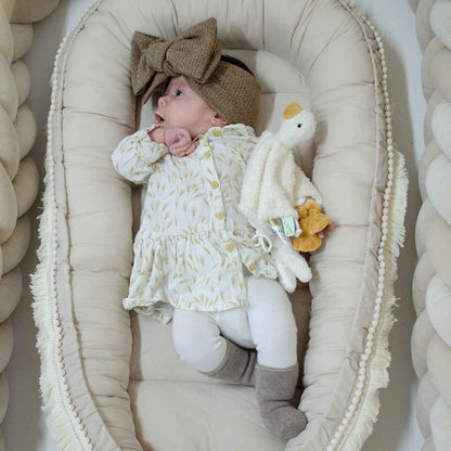 Babynestchen Boho-Stil – Kuscheliger Baby-Kokon für Geborgenheit & Komfort