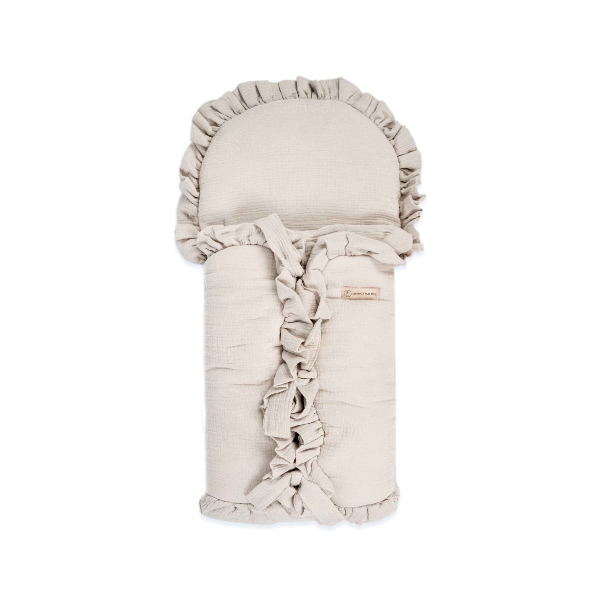 Babyschlafsack Cuddly Musselin mit Schleifen - ganzjähriger Puckschlafsack