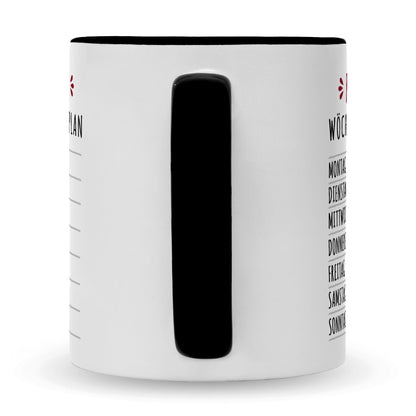 Bedruckte Tasse mit Spruch Ruhestand Plan
