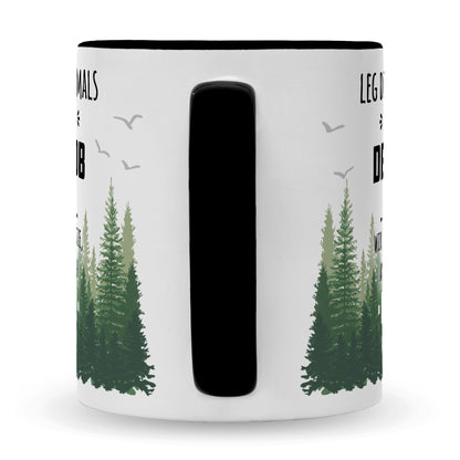 Bedruckte Tasse mit Spruch Leg dich niemals mit mir an