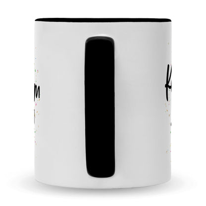 Bedruckte Tasse mit Spruch Konfetti im Herzen