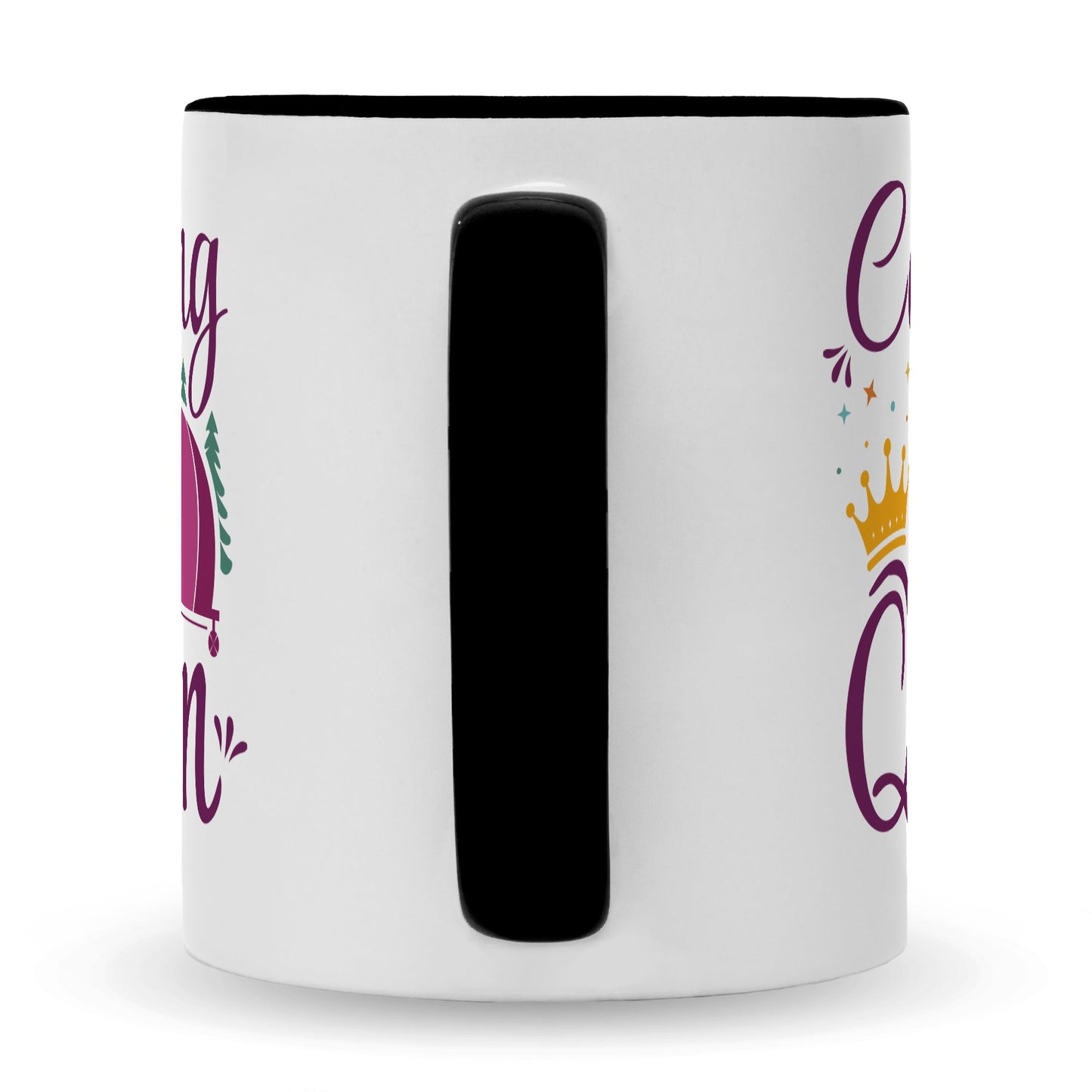 Bedruckte Tasse mit Spruch Camping Queen