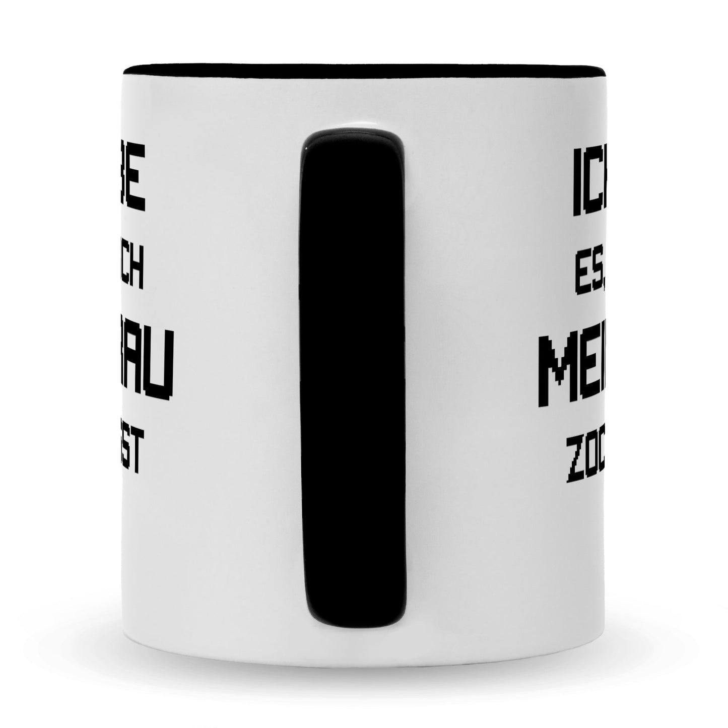 Bedruckte Tasse mit Spruch Ich liebe es wenn mich meine Frau zocken lässt