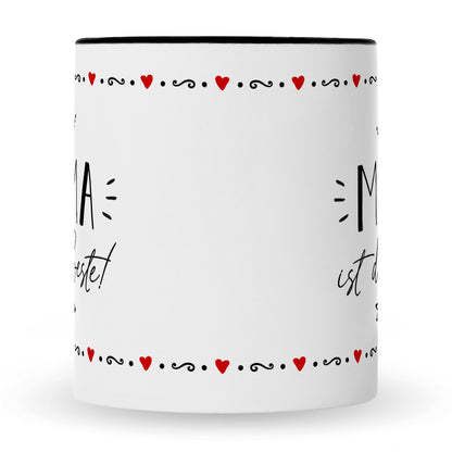 Bedruckte Tasse mit Spruch Mama ist die Beste!
